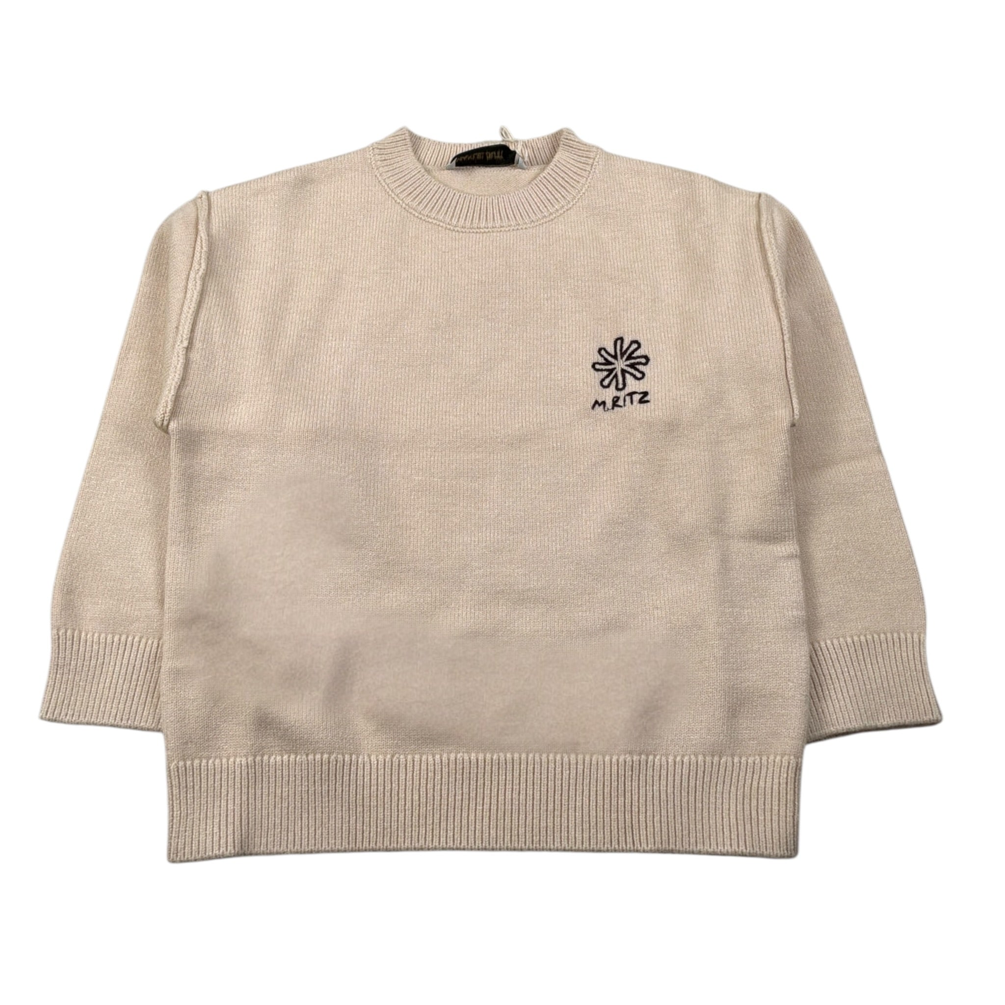 Manuel Ritz Maglia Girocollo tinta unita Crema per Bambino MR3144X CREMA MANUEL RITZ 