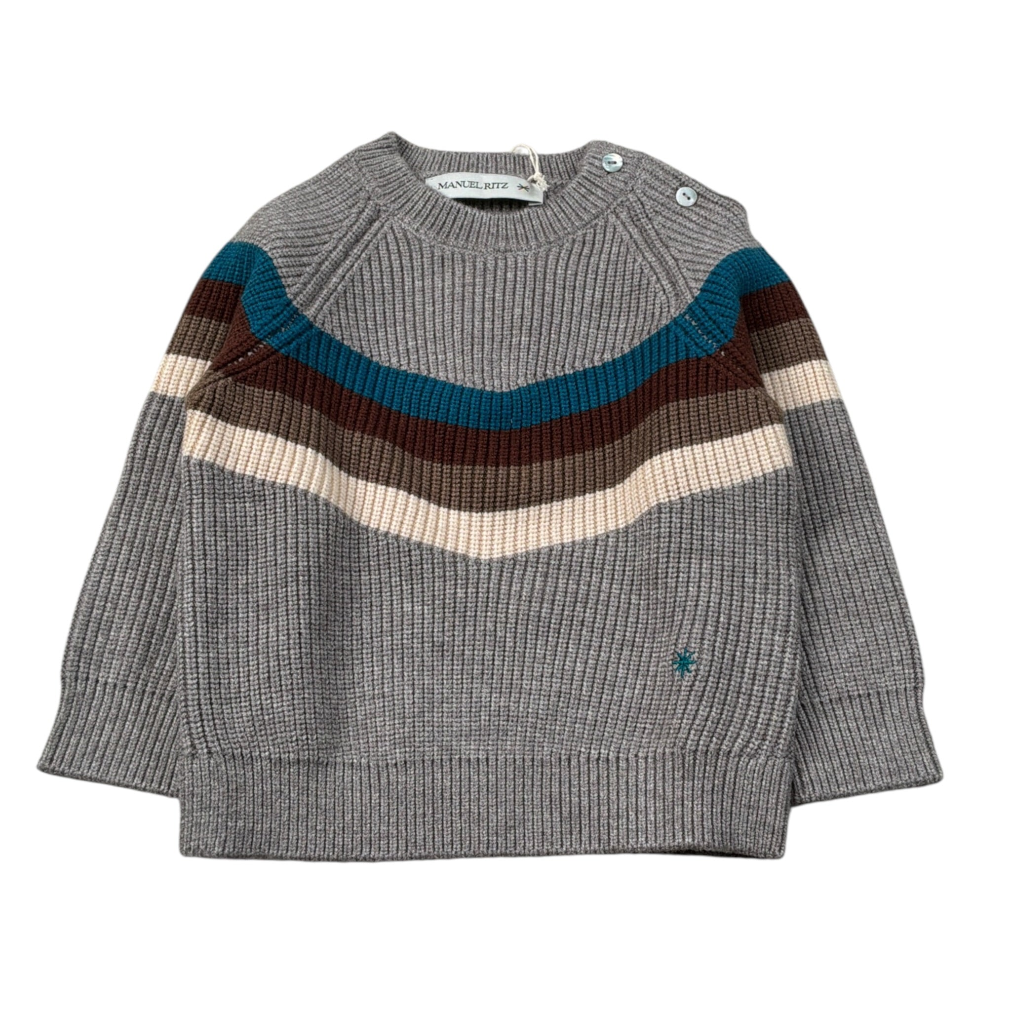 Manuel Ritz Maglia tinta unita Girocollo Grigio per Neonato MR3147N GRIGIO MANUEL RITZ 
