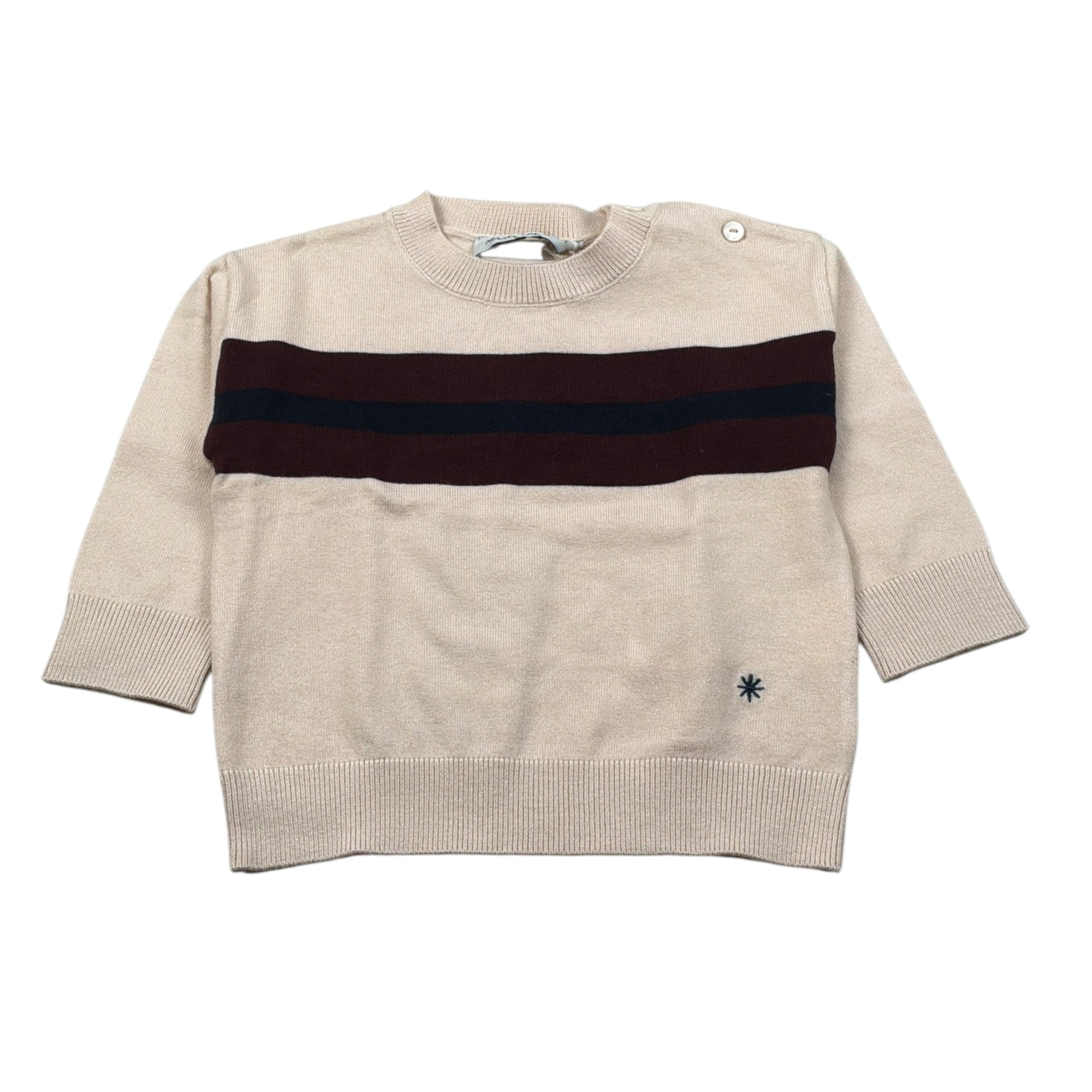 Manuel Ritz Maglia Girocollo tinta unita con Logo Beige per Neonato MR3153 BEIGE MANUEL RITZ 