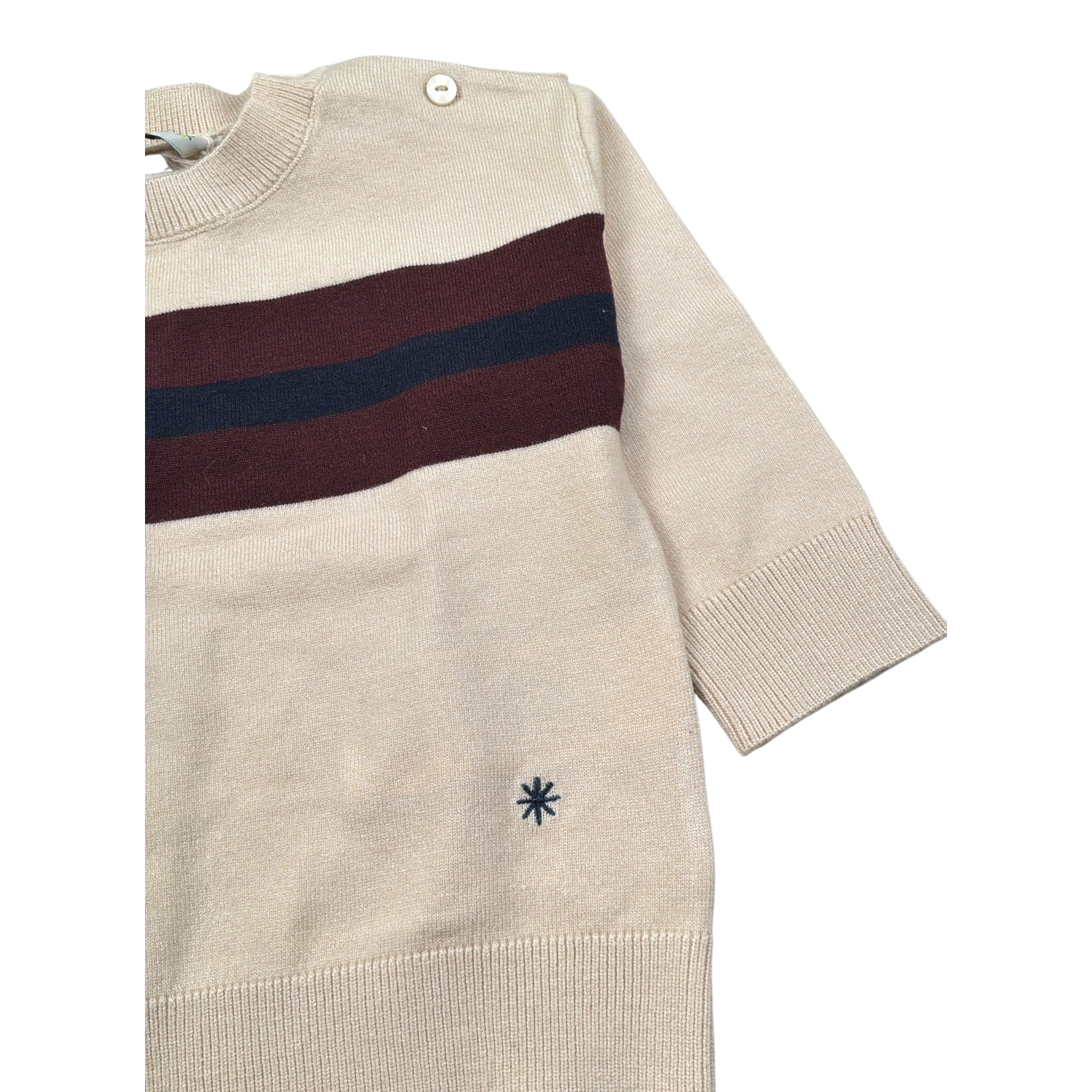 Manuel Ritz Maglia Girocollo tinta unita con Logo Beige per Neonato MR3153 BEIGE MANUEL RITZ 