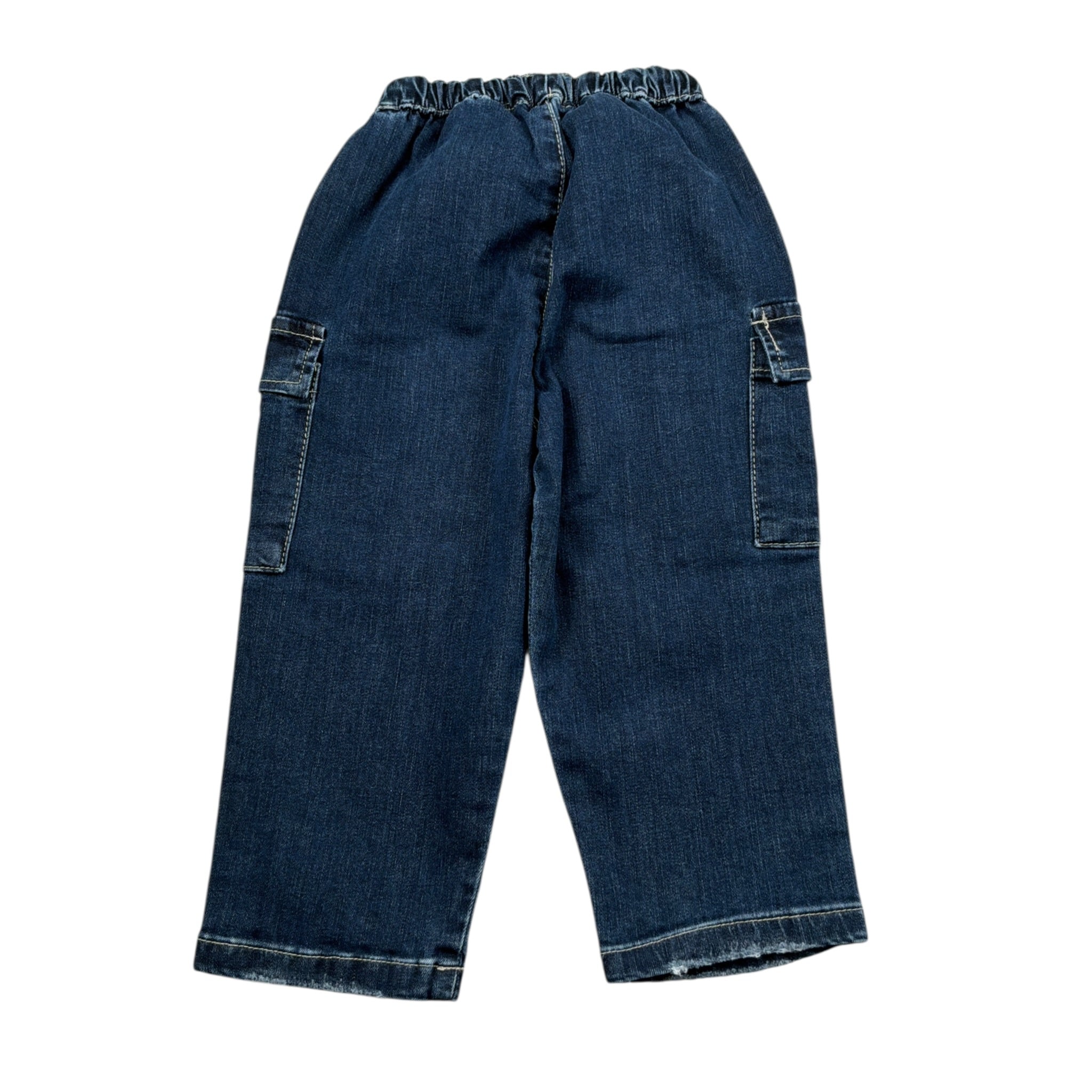 Manuel Ritz Jeans tinta unita con Elastico In Vita Blu per Neonato MR3173N BLU MANUEL RITZ 