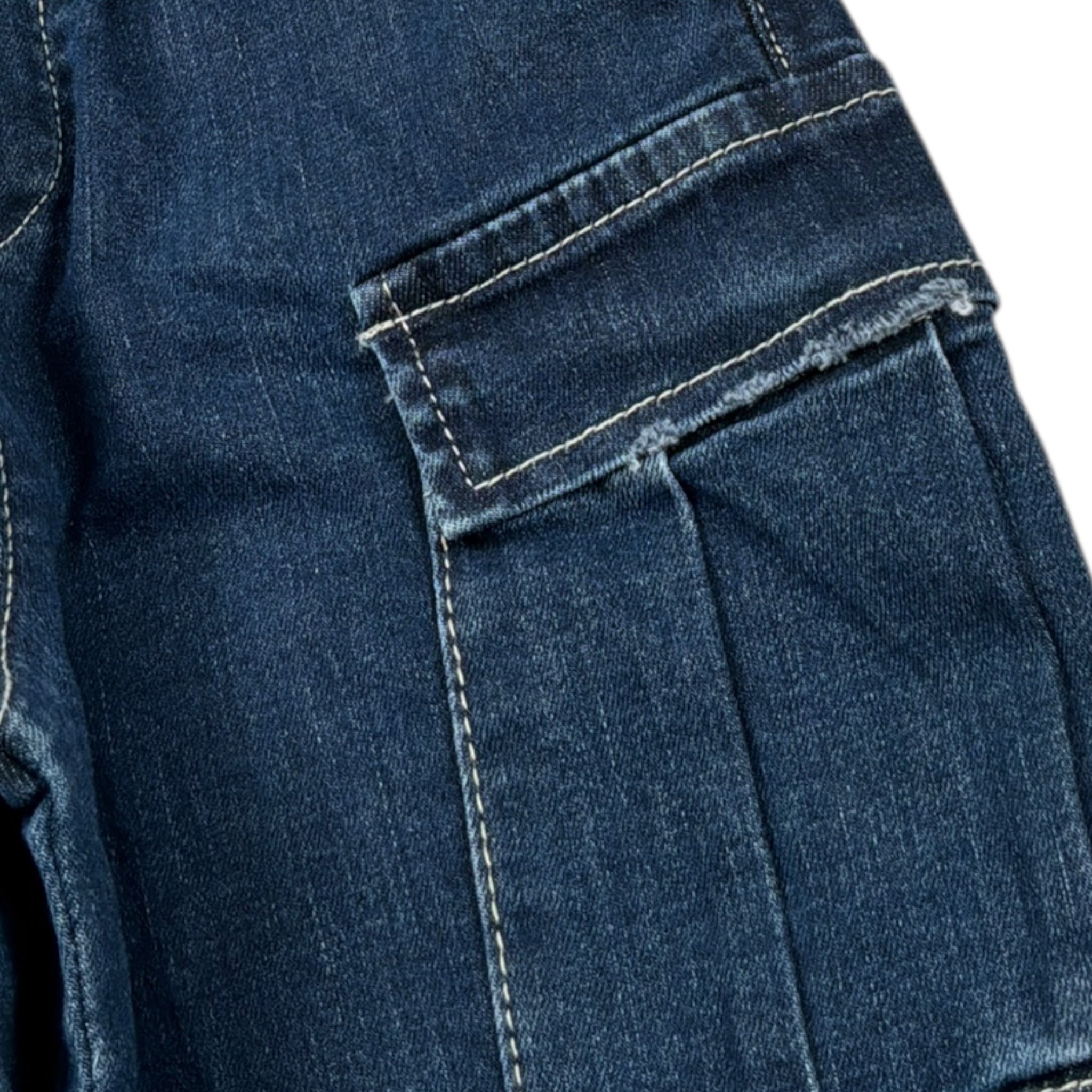 Manuel Ritz Jeans tinta unita con Elastico In Vita Blu per Neonato MR3173N BLU MANUEL RITZ 