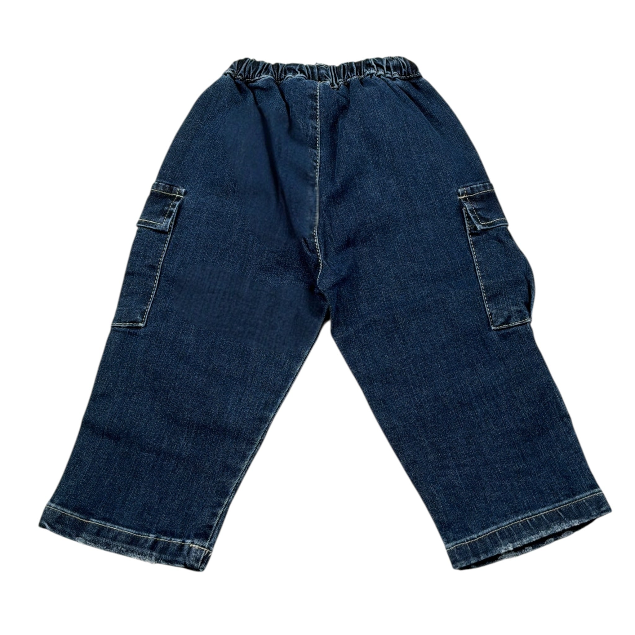 Manuel Ritz Jeans tinta unita con Elastico In Vita Blu per Neonato MR3173X BLU MANUEL RITZ 