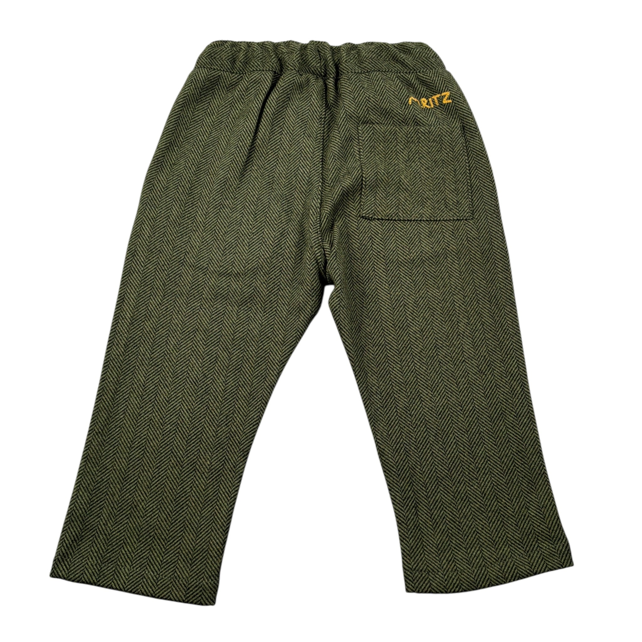 Manuel Ritz Pantalone tinta unita con Elastico In Vita Verde per Neonato MR3185XX VERDE MANUEL RITZ 