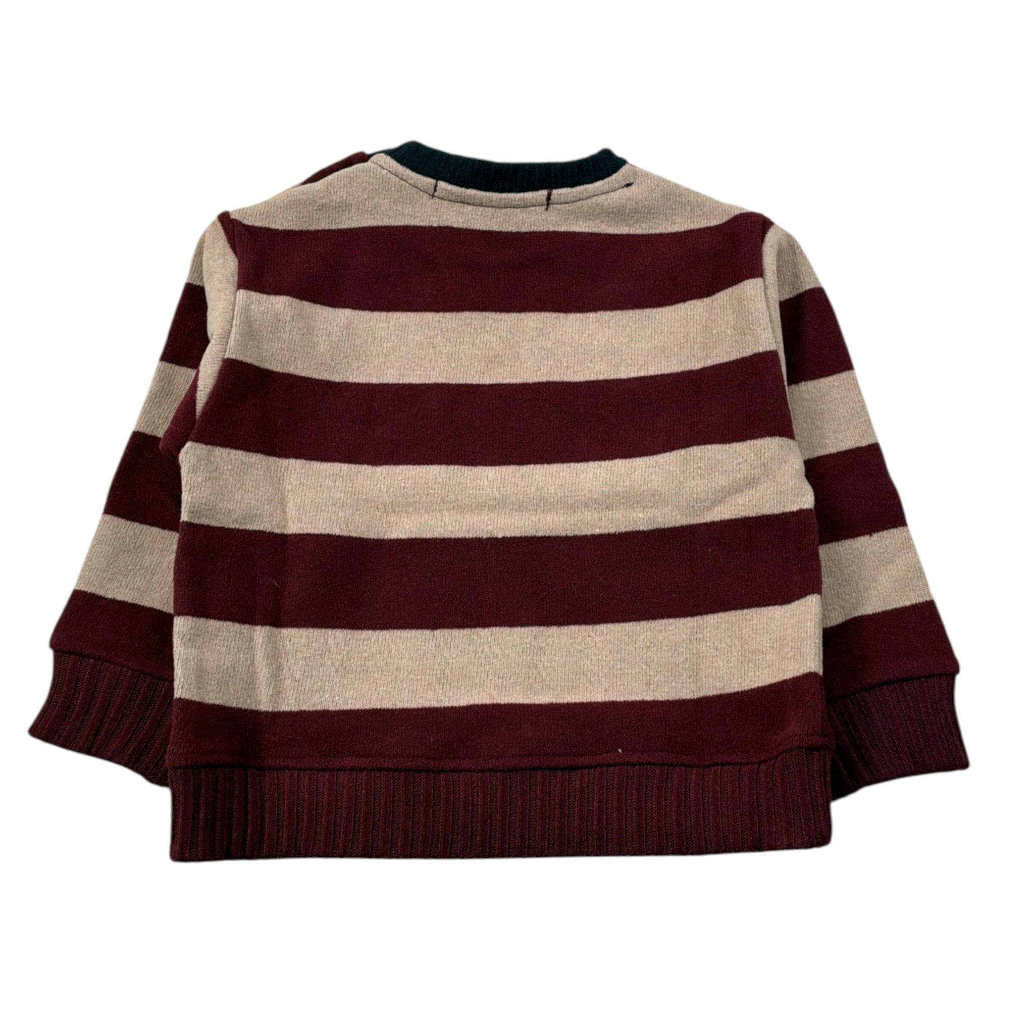 Manuel Ritz Felpa Chiusa Girocollo Bicolore Rosso/Beige per Neonato MR3234X ROSSO/BEIGE MANUEL RITZ 