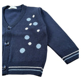 Manuell & Frank Cardigan tinta unita con Ricami Blu per Neonato MF4161I BLU MANUELL & FRANK 