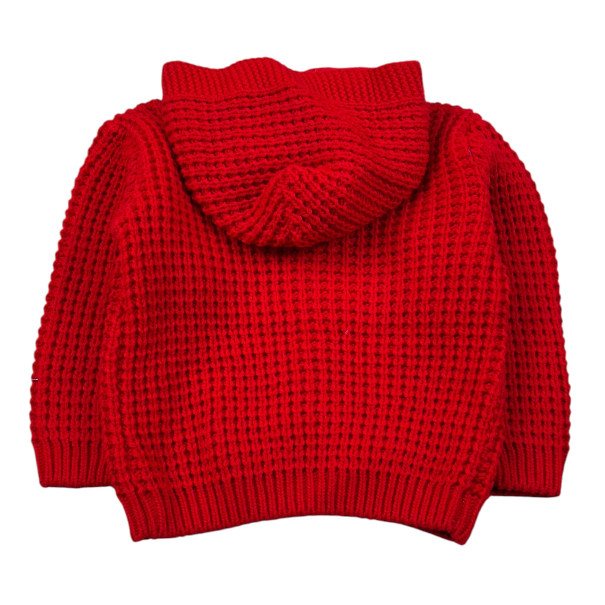 Manuell & Frank Cardigan tinta unita con Cappuccio Rosso per Neonato MF4165I ROSSO MANUELL & FRANK 