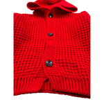 Manuell & Frank Cardigan tinta unita con Cappuccio Rosso per Neonato MF4165I ROSSO MANUELL & FRANK 