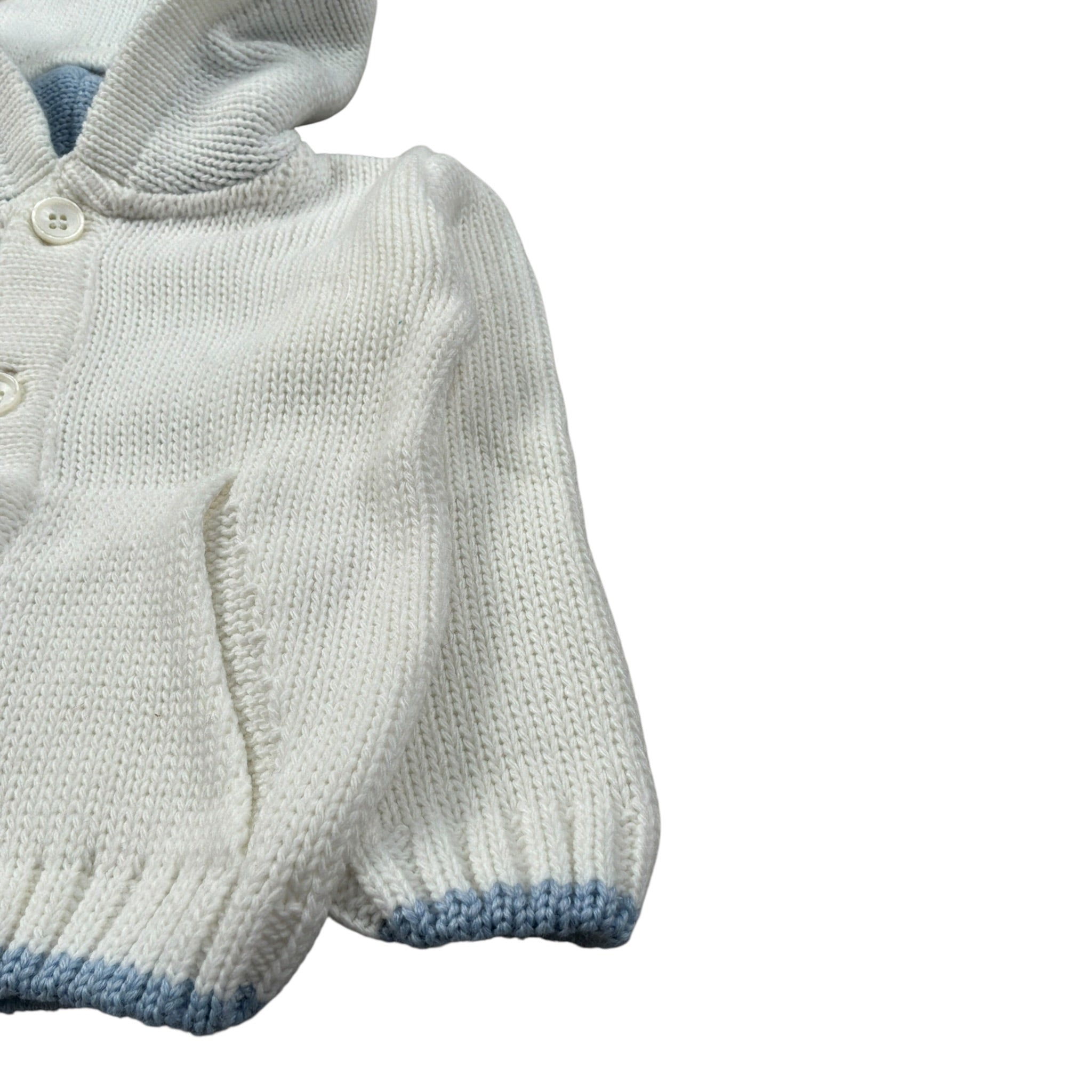 Manuell & Frank Cardigan tinta unita con Cappuccio Bianco per Neonato MF4223SPI BIANCO MANUELL & FRANK 