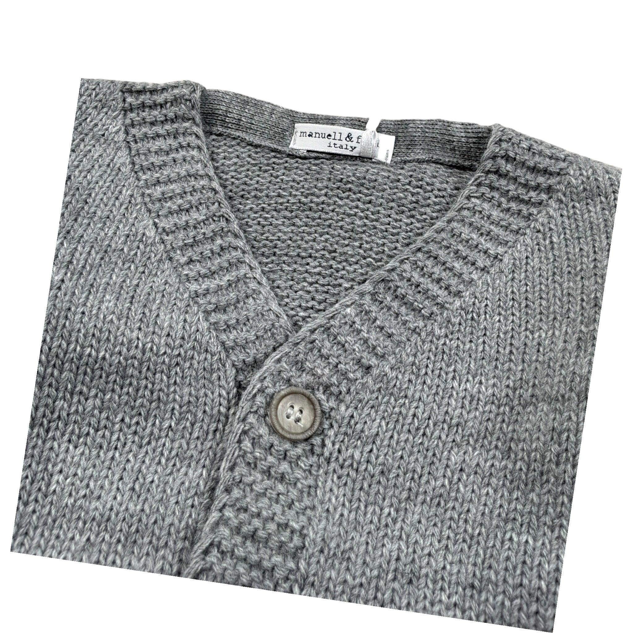 Manuell & Frank Cardigan tinta unita Grigio per Neonato MF4337I GRIGIO MANUELL & FRANK 