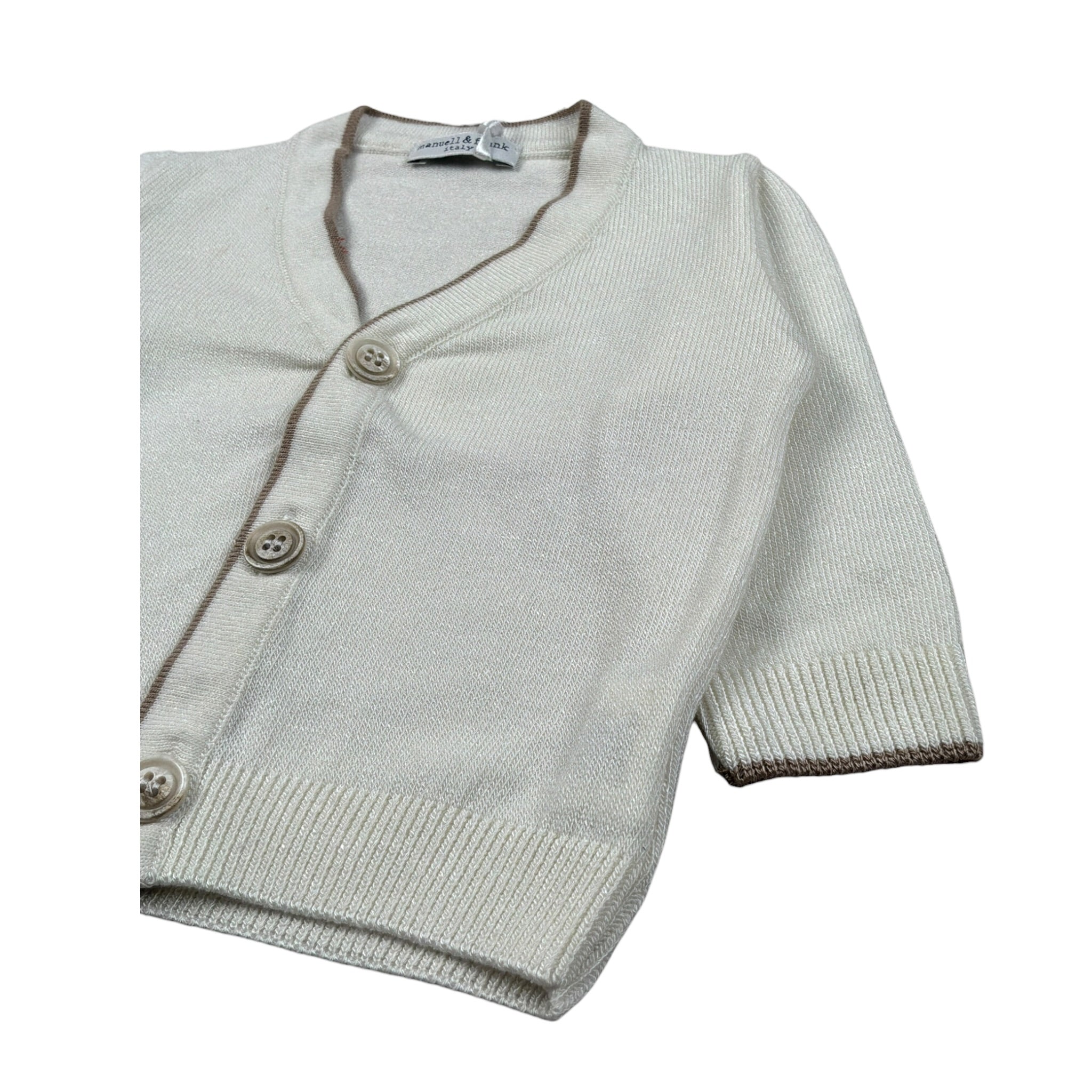 Manuell & Frank Cardigan tinta unita Panna per Neonato MF4340I PANNA MANUELL & FRANK 