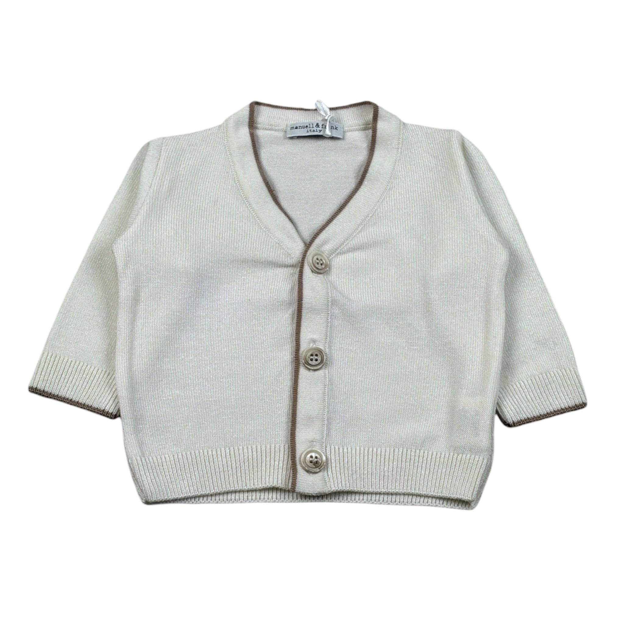 Manuell & Frank Cardigan tinta unita Panna per Neonato MF4340I PANNA MANUELL & FRANK 
