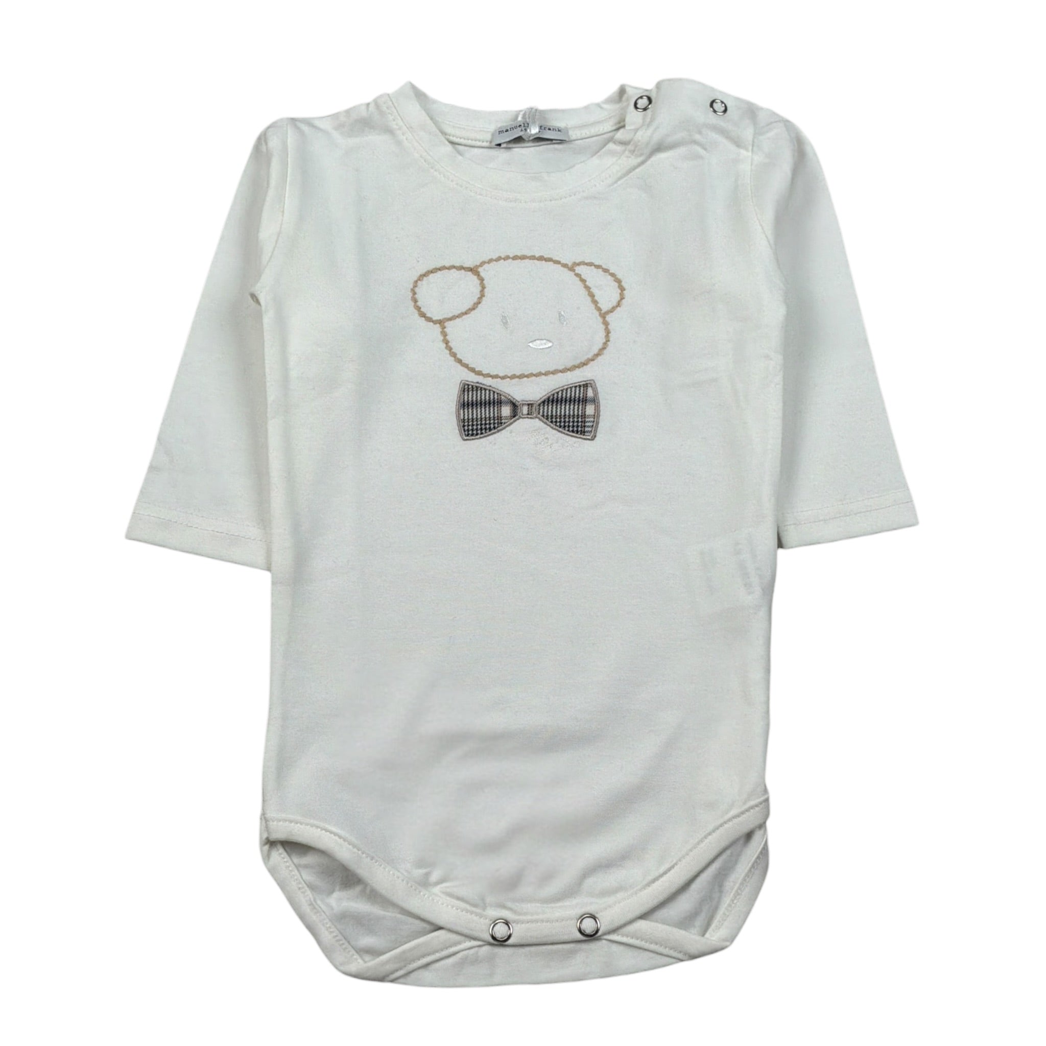 Manuell & Frank Body Manica Lunga tinta unita Panna per Neonato MF7362I PANNA MANUELL & FRANK 