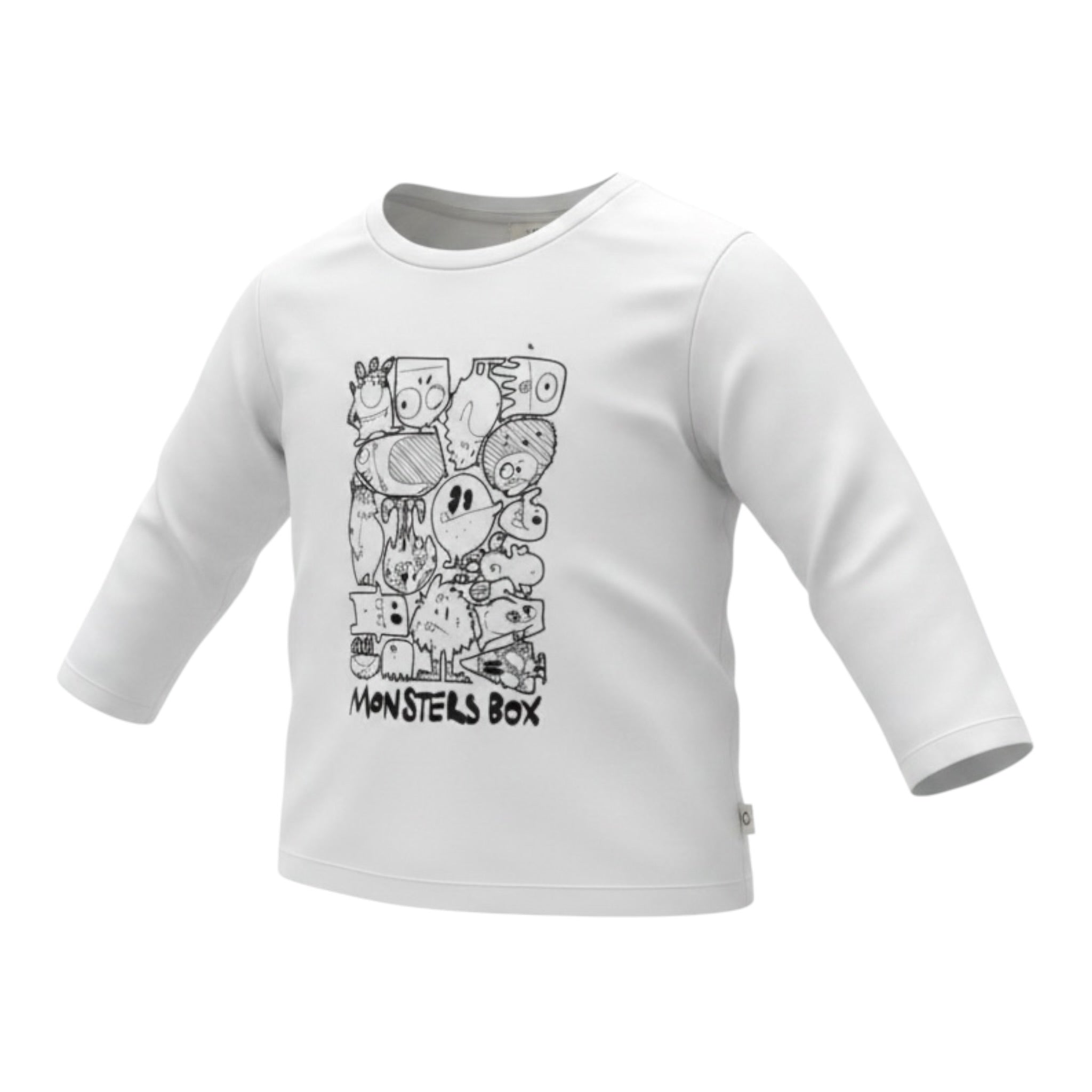 Mapero' Shirt tinta unita con Stampa Bianco per Neonato M32174N BIANCO MAPERO' 