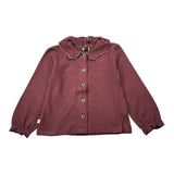 Mapero' Maglia tinta unita con Colletto E Bottoni Bordeaux per Bambina M32321 BORDEUAX MAPERO' 