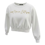 Marc Ellis Felpa tinta unita con Logo Bianco per Bambina JMJST00239 BIANCO MARC ELLIS 