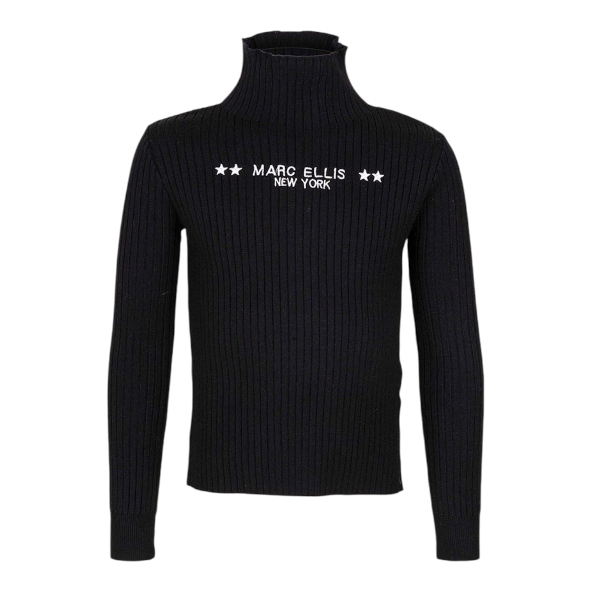 Marc Ellis Maglia tinta unita con Stampa Nero per Bambina JMJSW00188 NERO MARC ELLIS 