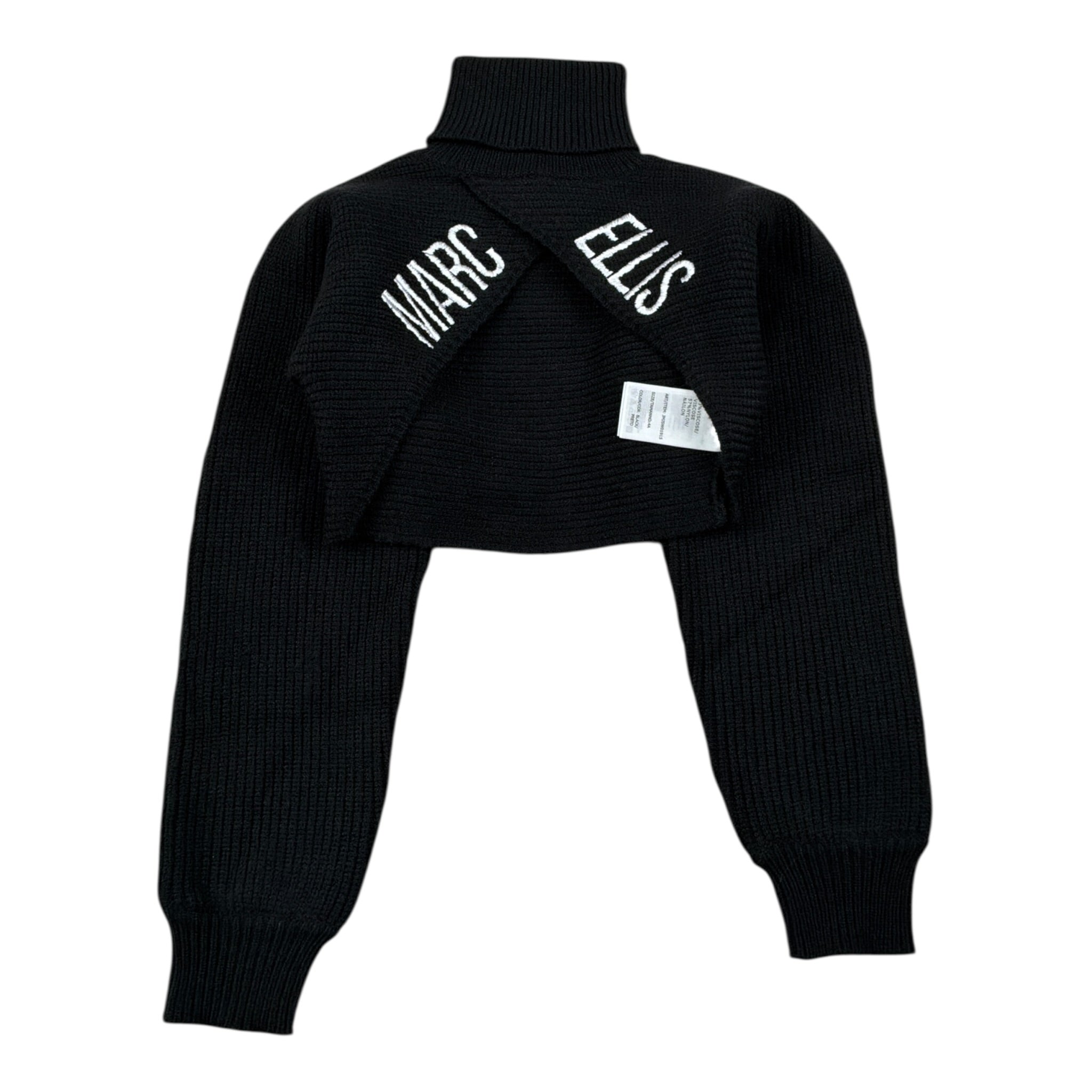 Marc Ellis Maglia tinta unita Modello Crop Nero per Bambina JMJSW01915 NERO MARC ELLIS 