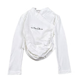 Marc Ellis Shirt tinta unita con Arriccio E Stampa Bianco per Bambina JMJTS02208 BIANCO MARC ELLIS 