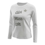 Marc Ellis Shirt tinta unita con Paillettes Bianco per Bambina JMJTS02317 BIANCO MARC ELLIS 