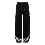 Marcelo Burlon Pantalone Tuta tinta unita con Logo Nero per Bambino F5CMJBFP065 NERO MARCELO BURLON 