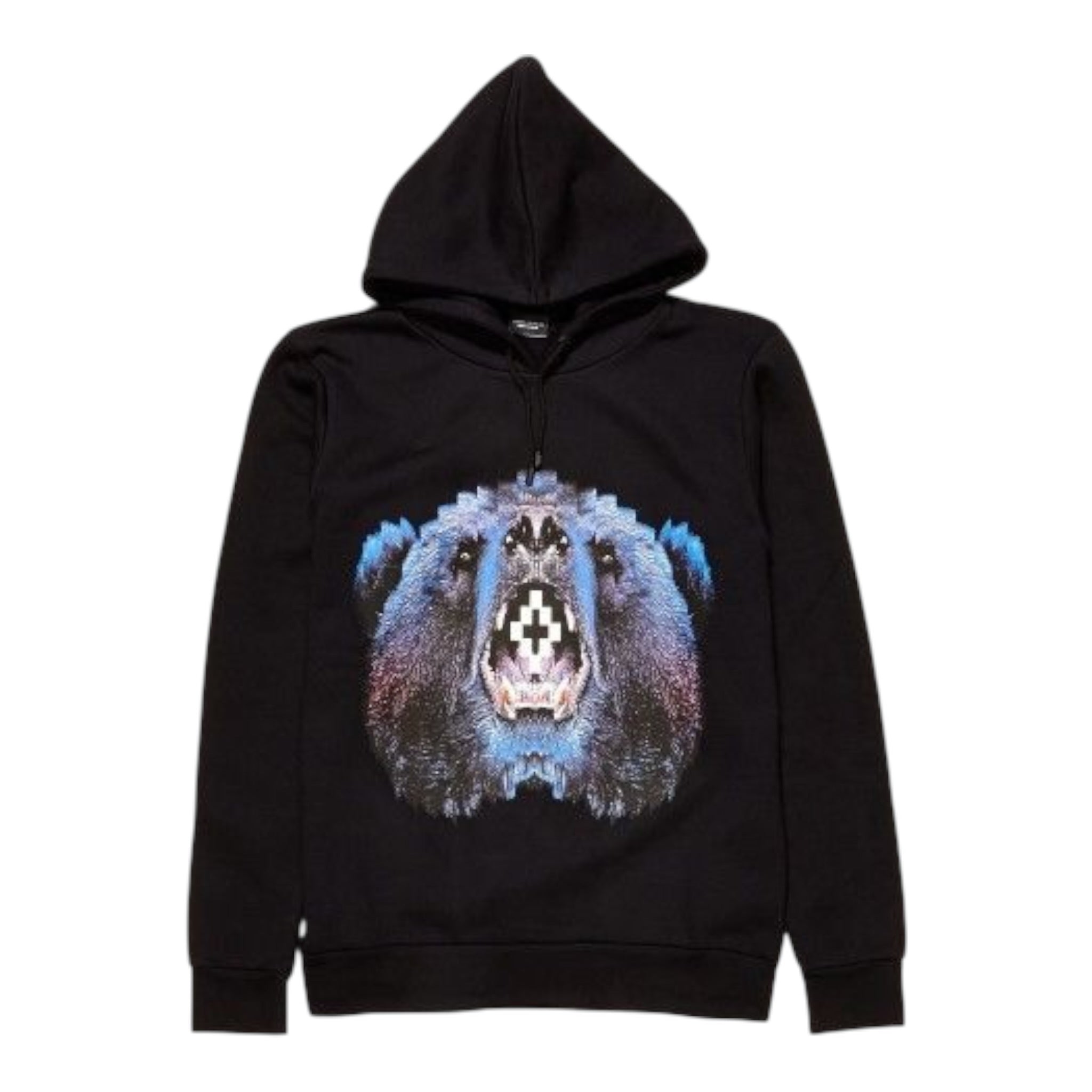 Marcelo Burlon Felpa Chiusa con Cappuccio tinta unita con Logo Nero per Bambino F5CMJBHS077 NERO MARCELO BURLON 