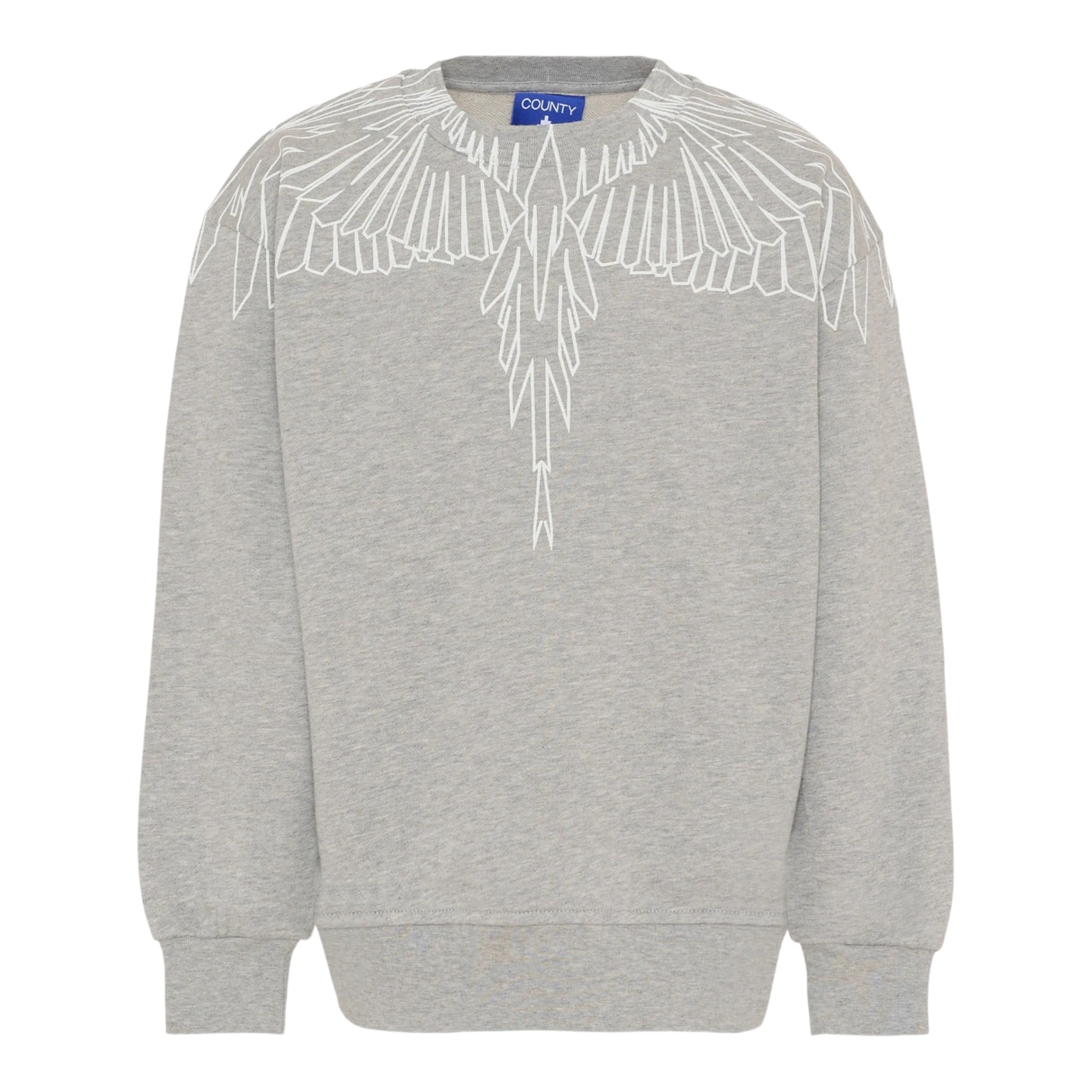 Marcelo Burlon Felpa Chiusa Girocollo tinta unita Grigio per Bambino F5CMJBSW071 GRIGIO MARCELO BURLON 