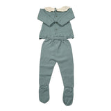 Paz Rodriguez Completo 3 Pezzi Maglia-Ghettina-Cappello Verde per Neonata 003111983 VERDE PAZ RODRIGUEZ 