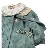 Marlu' Completo 4 Pezzi Pagliaccetto-Cardigan-Camicia-Cappello Verde per Neonata 022111989 VERDE MARLU' 