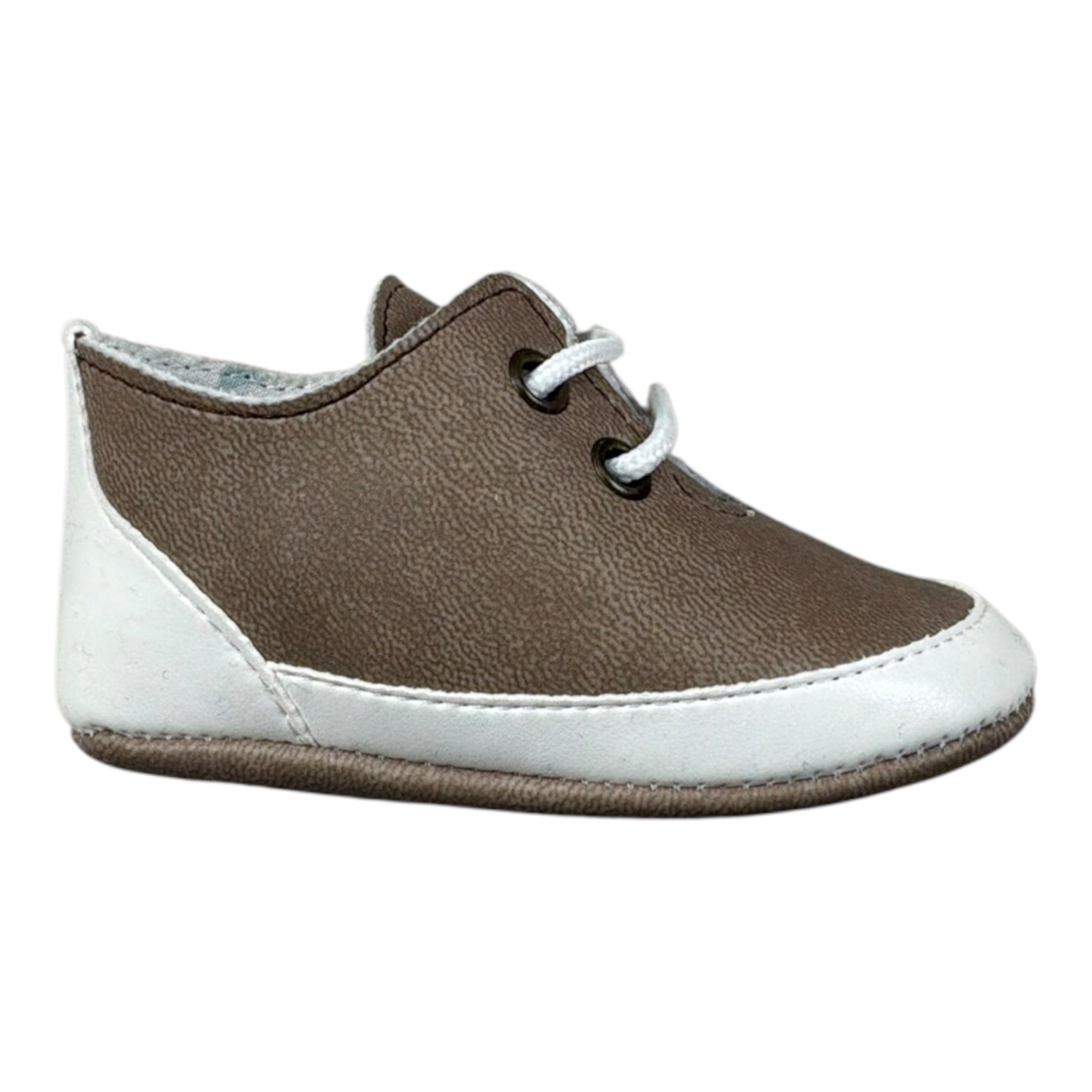 Marlu' Scarpine Bicolore con Lacci Marrone per Neonato EG218SC MARRONE MARLU' 