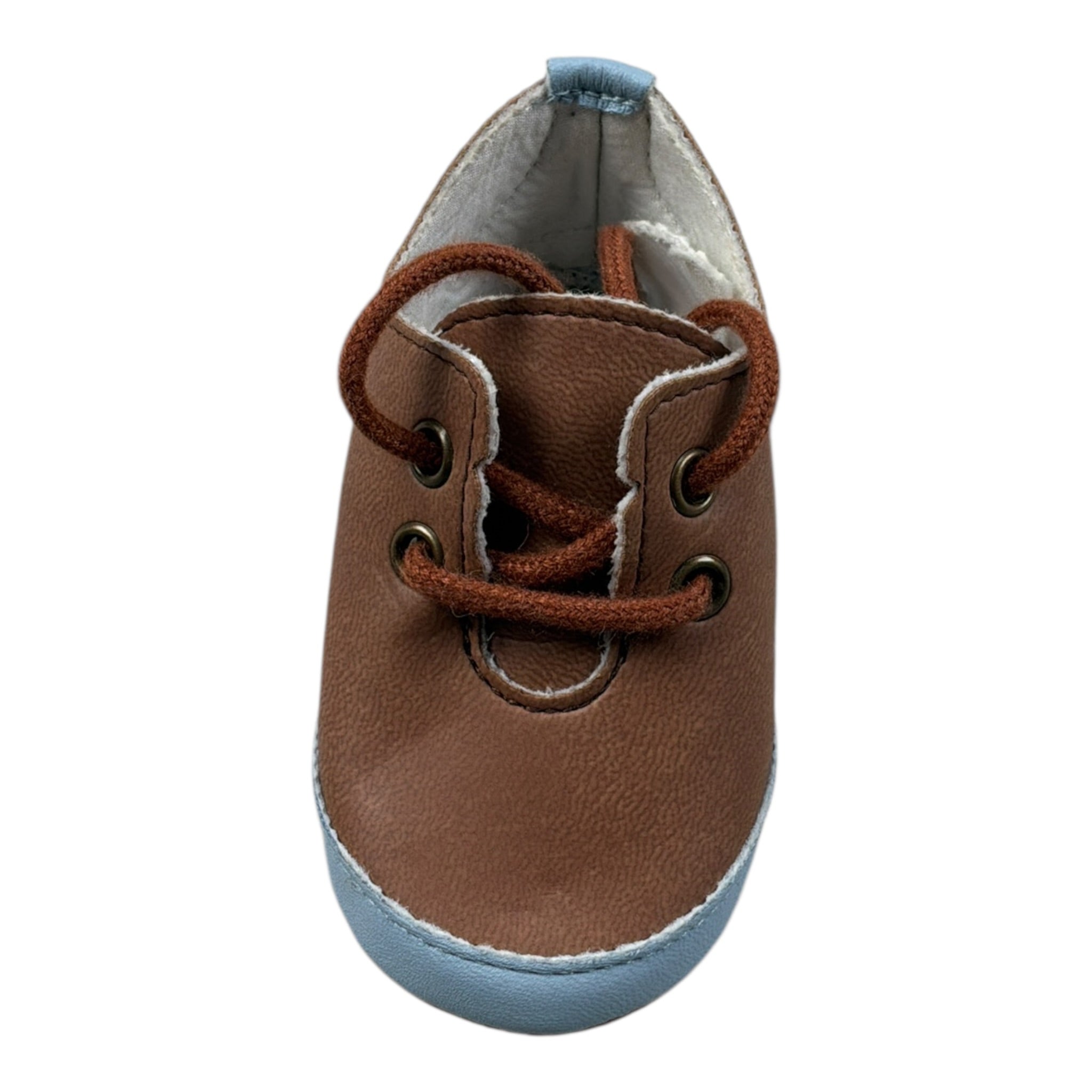 Marlu' Scarpine Bicolore con Lacci Marrone per Neonato ER416SC MARRONE MARLU' 