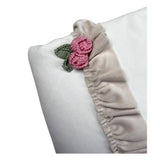 Marlu' Coperta Bicolore con Ricami Panna/Beige per Neonata I1081 PANNA/BEIGE MARLU' 