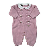 Marlu' Tutina tinta unita con Colletto Rosa per Neonata IB1210 ROSA MARLU' 