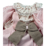 Marlu' Completo 3 Pezzi Cardigan-Salopette-Camicia Rosa per Neonata IB2131 ROSA MARLU' 