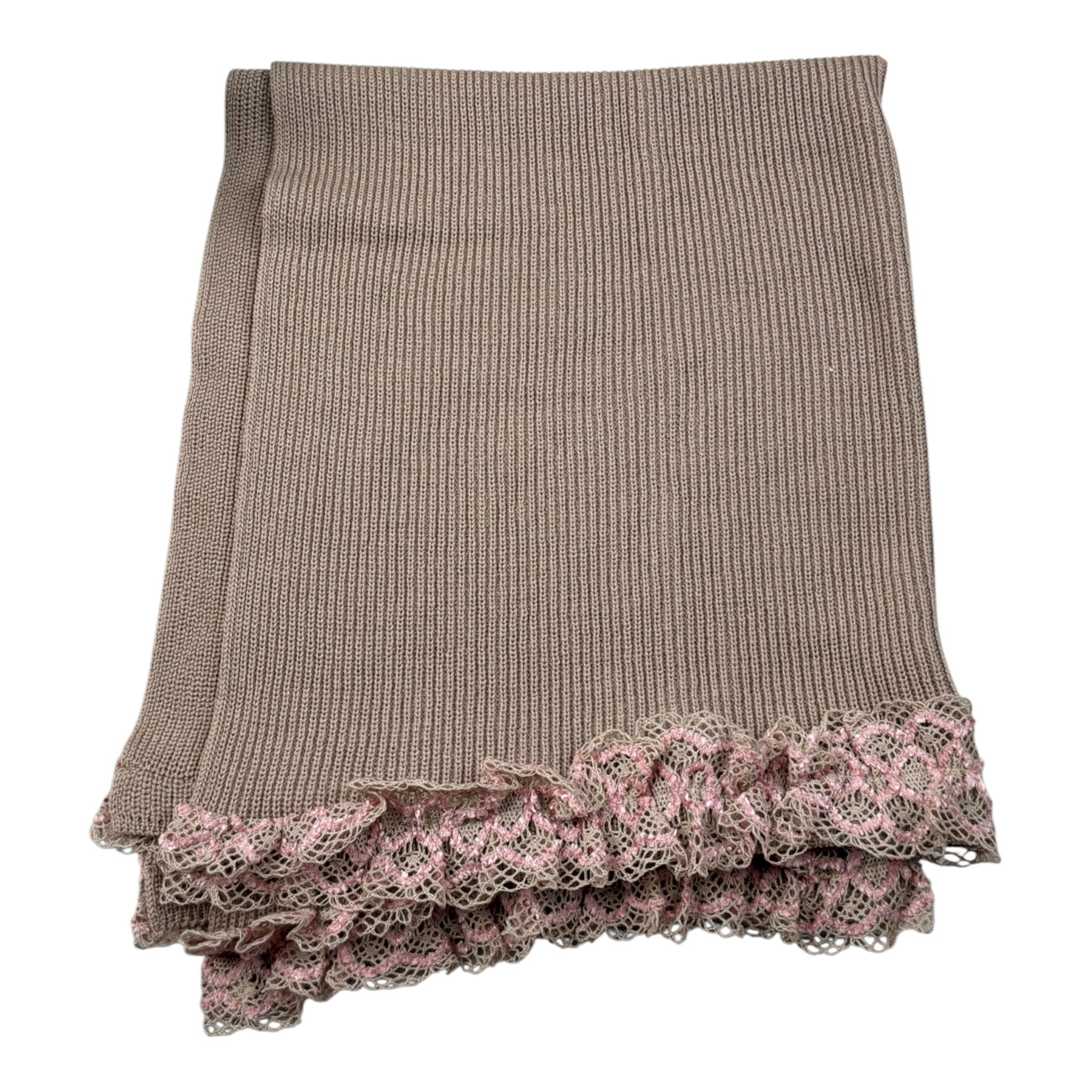 Marlu' Coperta tinta unita con Applicazioni Beige per Neonata IB3480 BEIGE MARLU' 