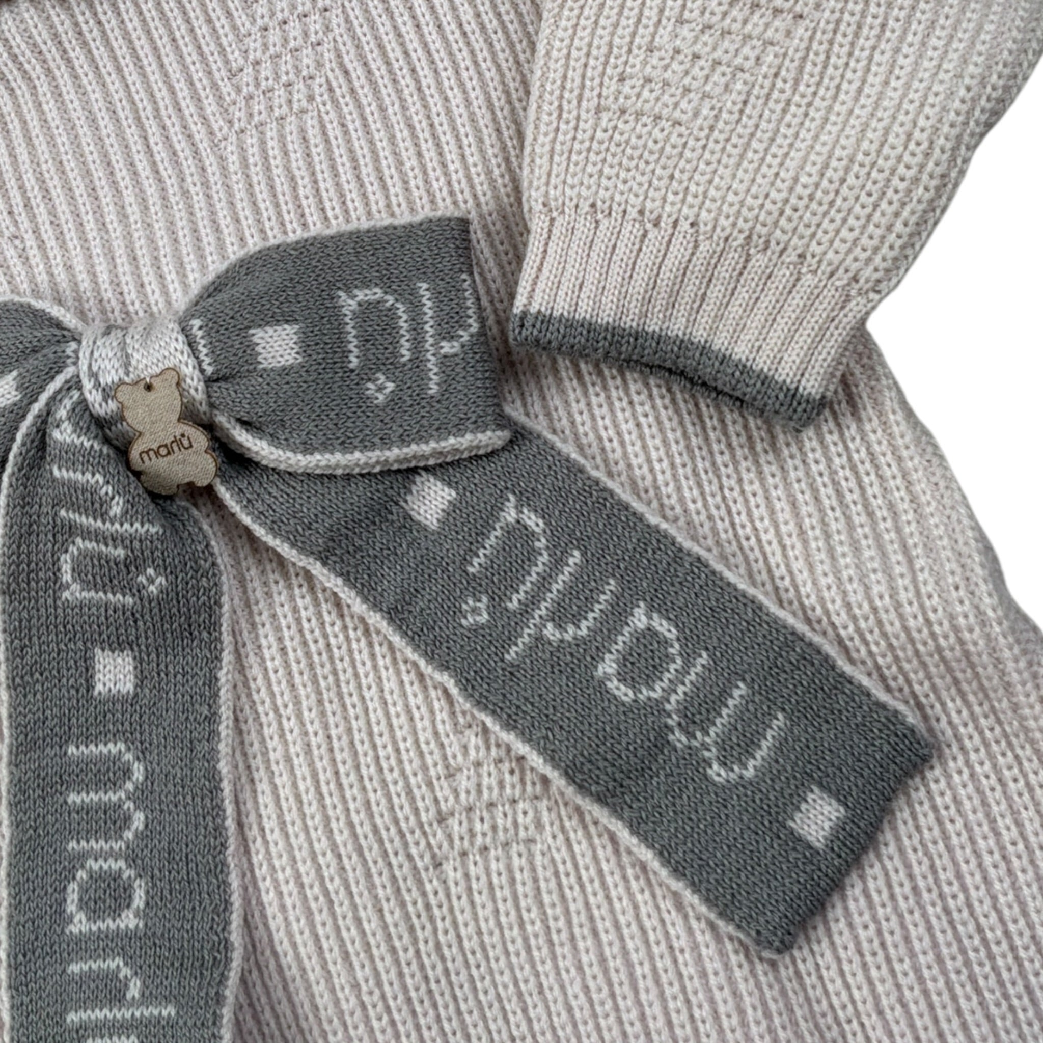 Marlu' Tutina tinta unita con Applicazione Beige per Neonata IB5210 BEIGE MARLU' 