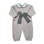 Marlu' Tutina tinta unita con Applicazione Beige per Neonata IB5210 BEIGE MARLU' 