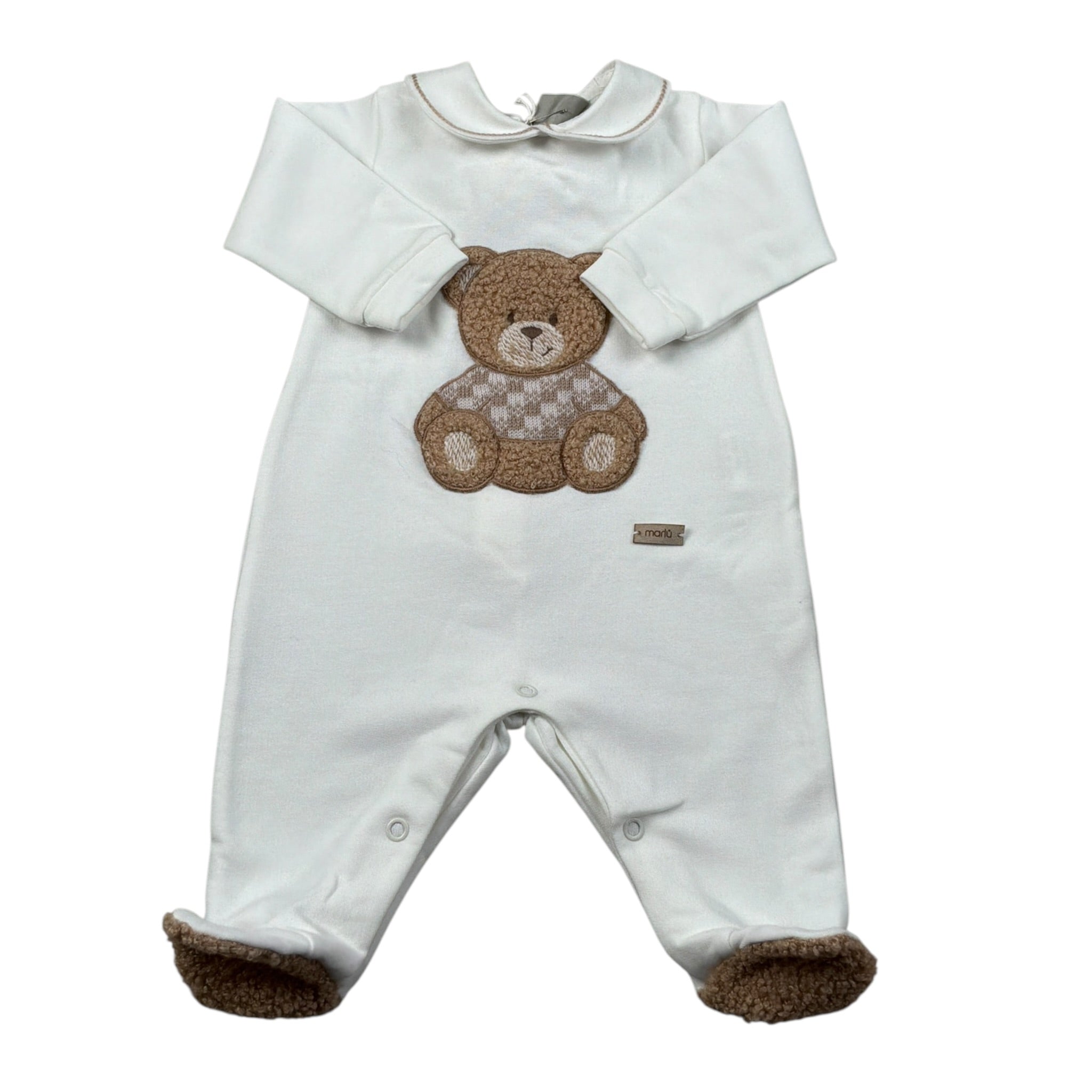 Marlu' Tutina Manica Lunga tinta unita Panna per Neonato IB6114 PANNA MARLU' 