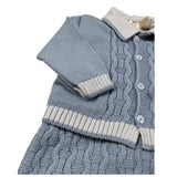 Marlu' Completo 3 Pezzi Salopette-Cardigan-Body Azzurro per Neonato IB6331 AZZURRO MARLU' 