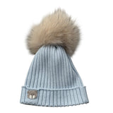 Marlu' Cappello tinta unita con Ricamo Azzurro per Neonato IB6571 AZZURRO MARLU' 