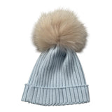 Marlu' Cappello tinta unita con Ricamo Azzurro per Neonato IB6571 AZZURRO MARLU' 