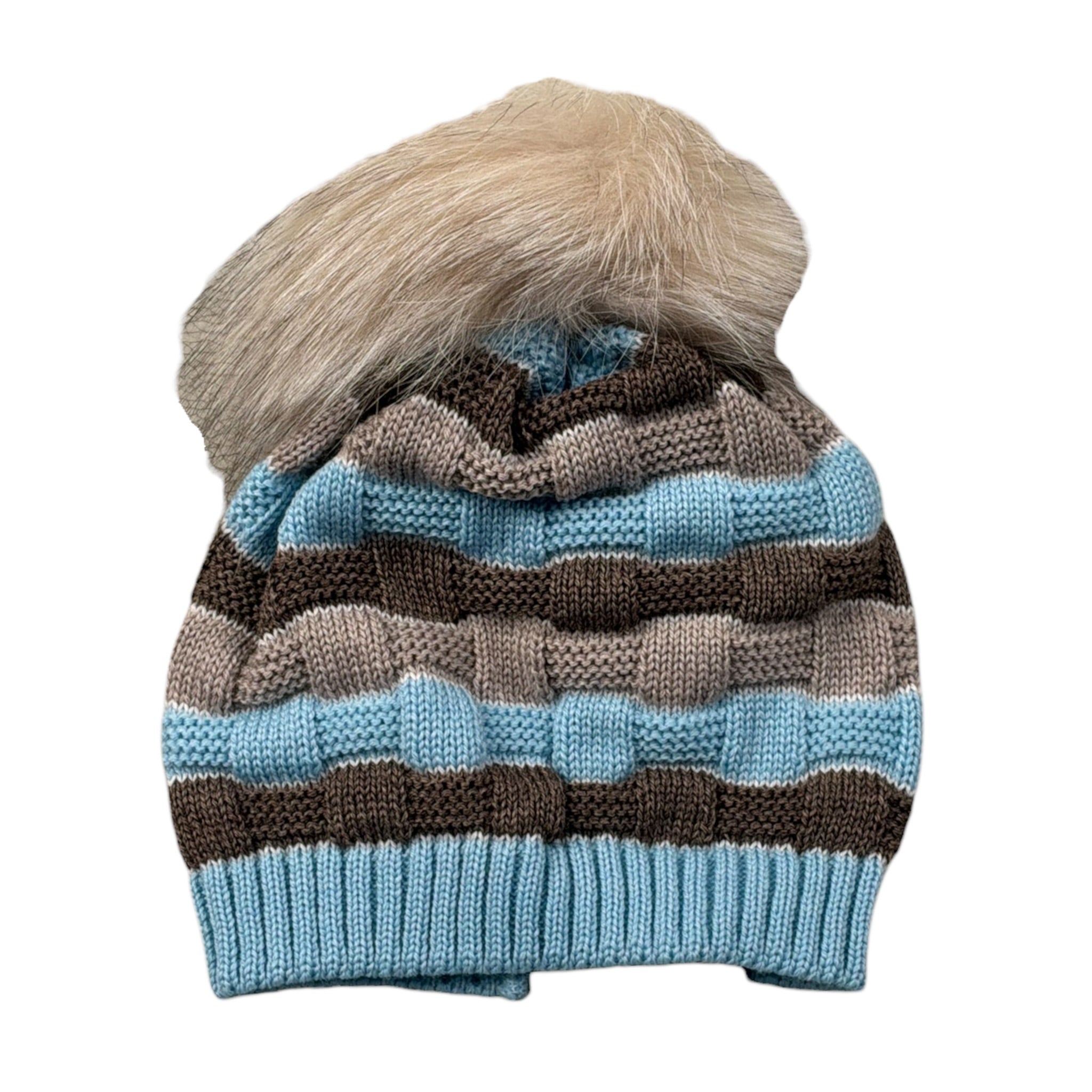 Marlu' Cappello Fantasia A Righe Azzurro per Neonato IB8771 AZZURRO MARLU' 