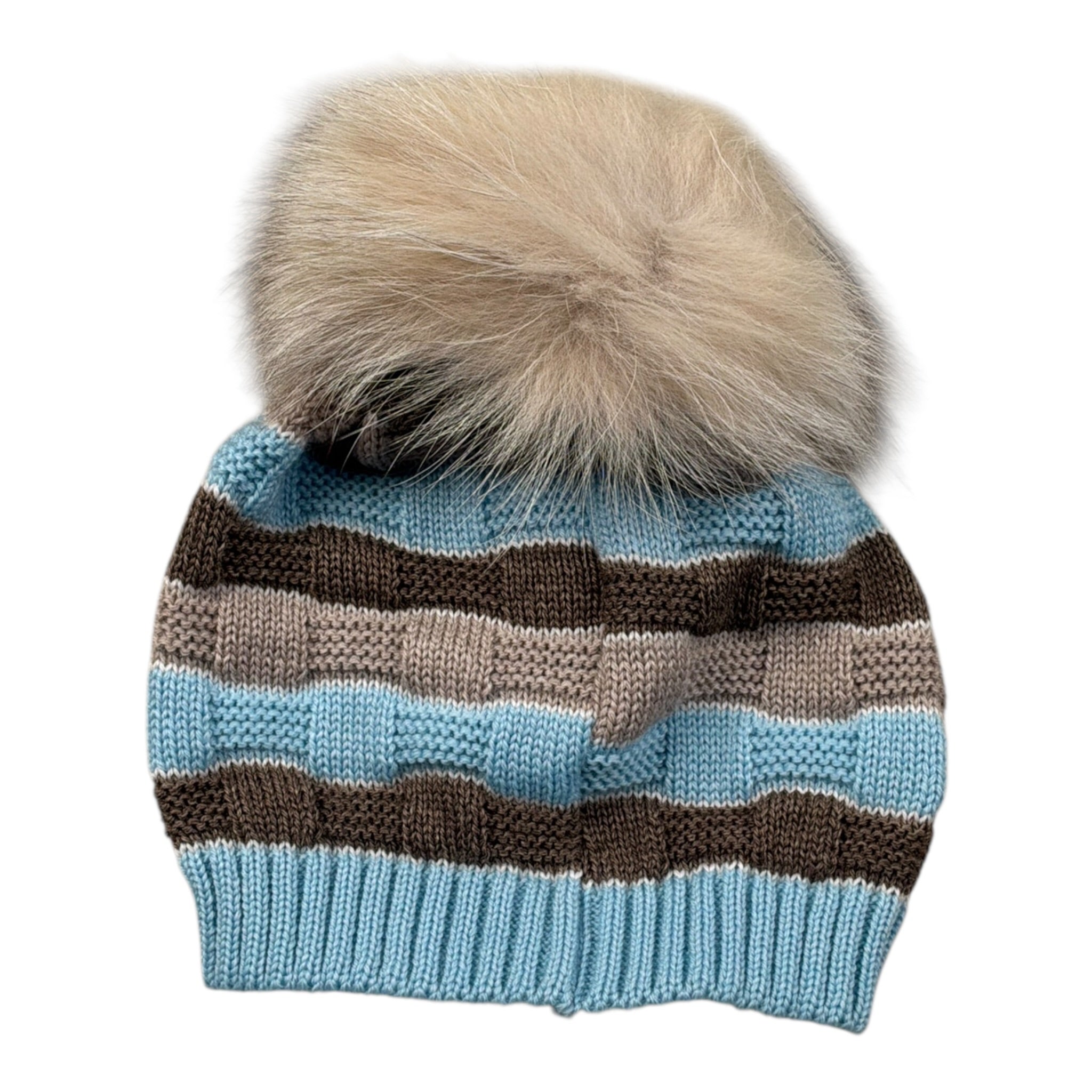 Marlu' Cappello Fantasia A Righe Azzurro per Neonato IB8771 AZZURRO MARLU' 