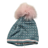Marlu' Cappello tinta unita con Pon Pon Azzurro per Neonata IG1671 AZZURRO MARLU' 