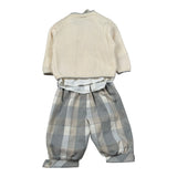 Marlu' Completo 4 Pezzi Cardigan-Camicia-Pantalone-Papillon Panna per Neonato IH71460 PANNA MARLU' 