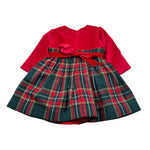 Marlu' Abito Manica Lunga Bicolore Rosso/Verde per Neonata IK312ML ROSSO/VERDE MARLU' 
