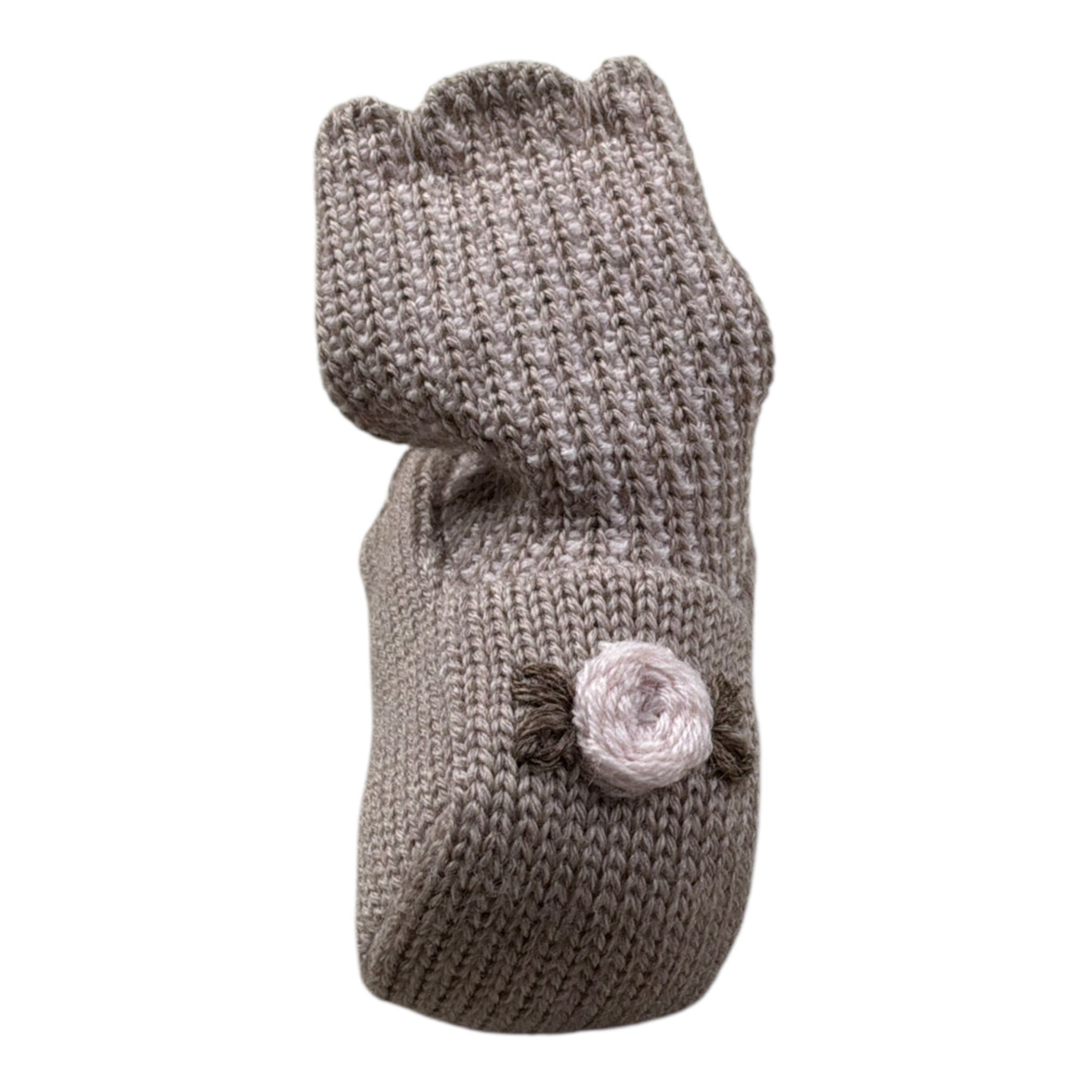 Marlu' Babbucce tinta unita In Maglia Beige per Neonata IN10S BEIGE MARLU' 