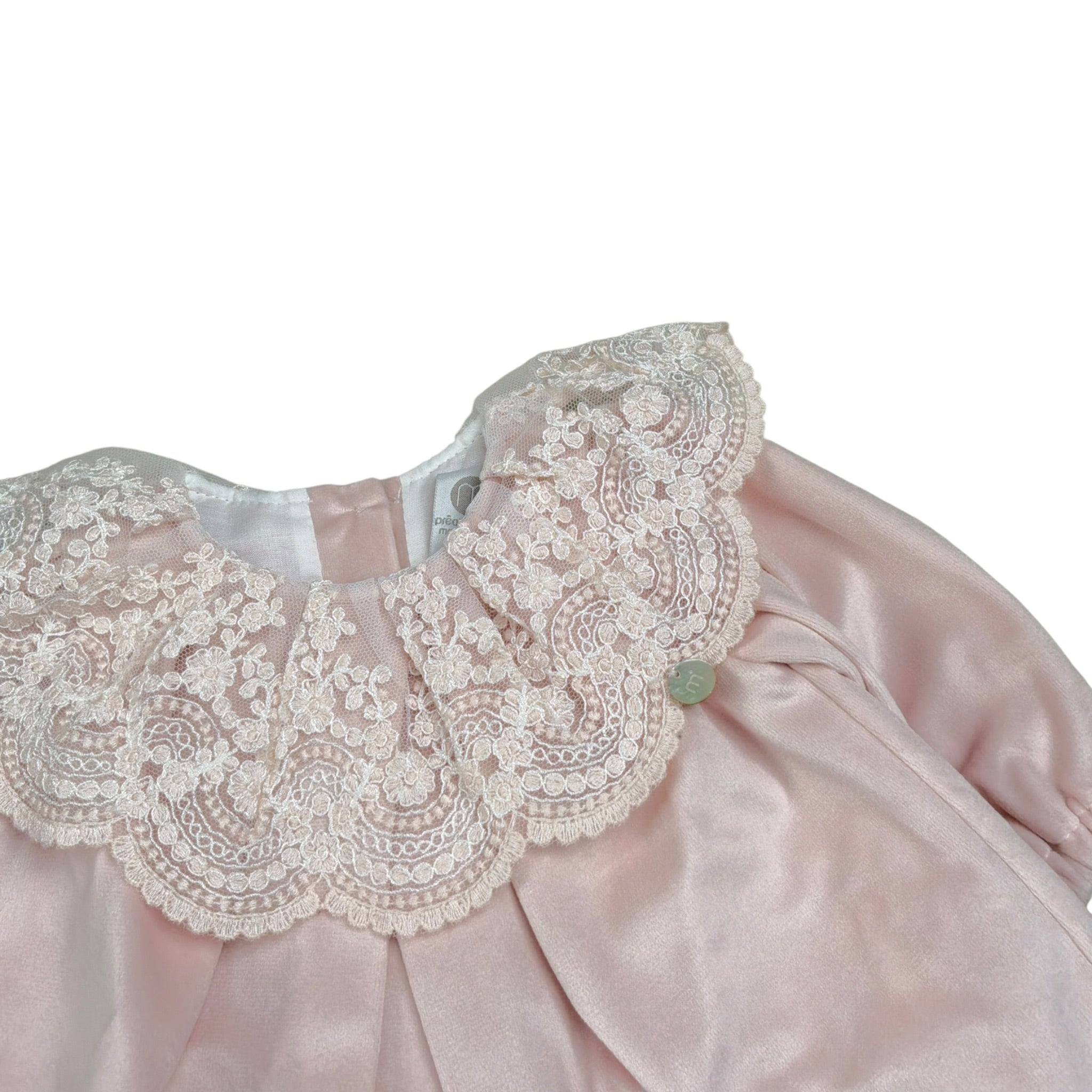 Marlu' Completo 2Pz Maglia-Ghettina tinta unita con Ricami Rosa per Neonata IN1717 ROSA MARLU' 