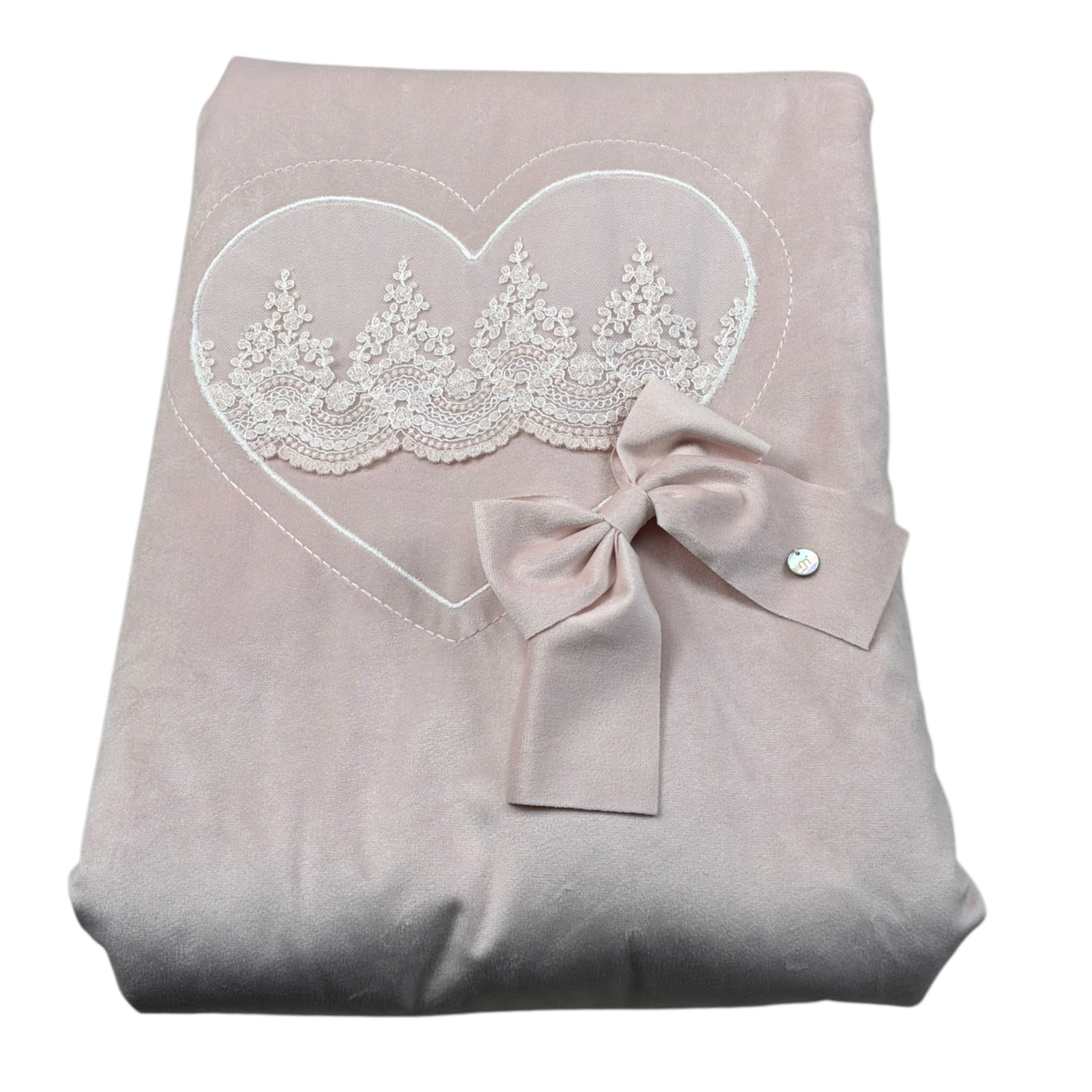 Marlu' Coperta tinta unita In Ciniglia Rosa per Neonata IN1781 ROSA MARLU' 