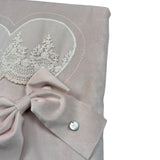 Marlu' Coperta tinta unita In Ciniglia Rosa per Neonata IN1781 ROSA MARLU' 